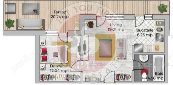 Uverturii | Apartament 2 camere | Semidec | 62mp | B11599 - foto 9