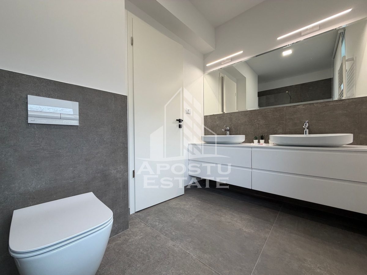 Apartament 2 camere, de inchiriat, loc de parcare, balcon, Dumbravita - foto 9