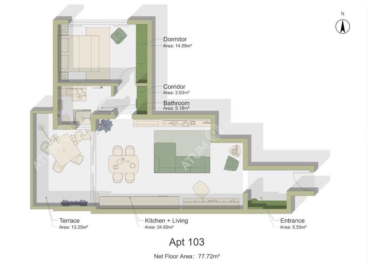 Apartament cu 2 camere si balcon in zona Calea Surii Mici din Sibiu - foto 16