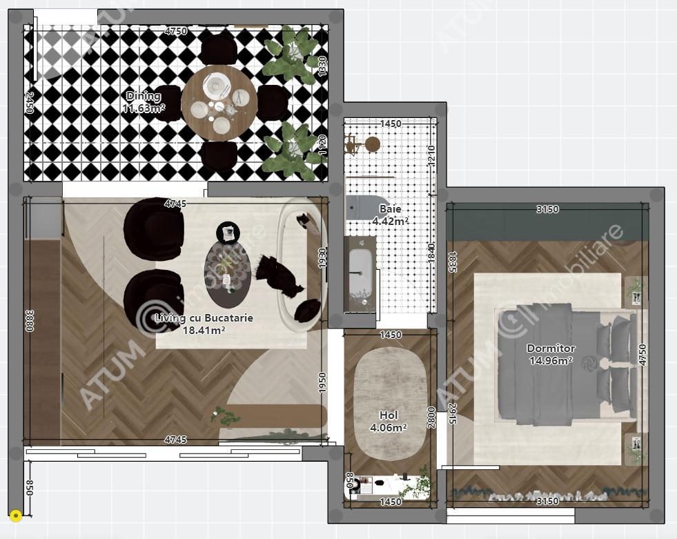 Apartament cu 2 camere si balcon in zona Calea Surii Mici din Sibiu - foto 13