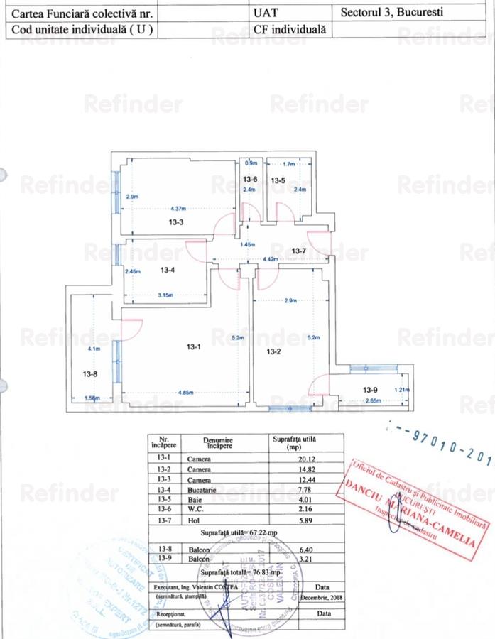 Vanzare apartament 3 camere | Titan | Parcul Teilor | bl 2019 | etaj 1/4 | lift | 77mp utili | 2 bai | mobilat si utilat lux | loc parcare | - foto 10