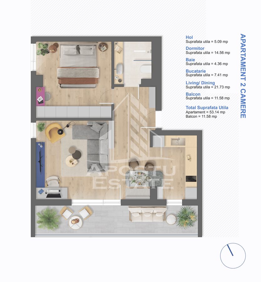 Apartament 2 camere de vanzare, bloc nou,zona Aradului Timisoara - foto 18