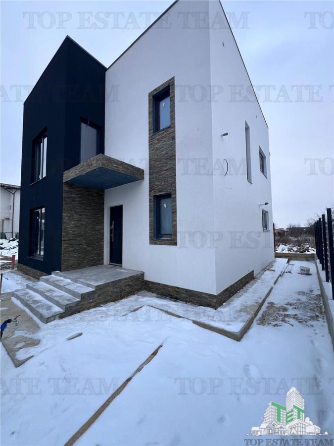 Vila individuala pe stil Mediteranean, cu 4 camere, 3 bai, 2 terase, incalzire in pardoseala, 2 locuri de parcare, Domnesti, Ilfov - 