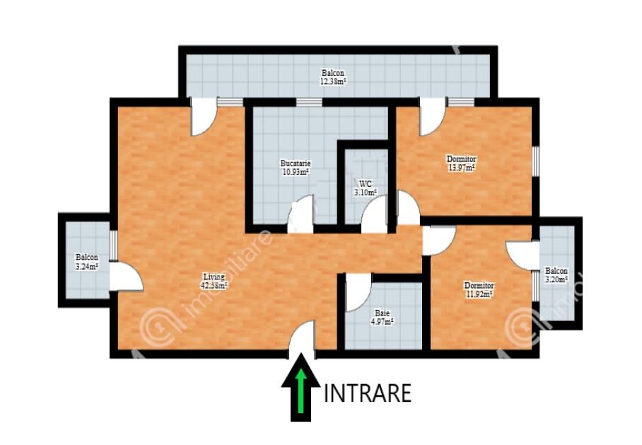 Apartament 3 camere 3 balcoane loc parcare in Rahovei Sibiu - foto 5