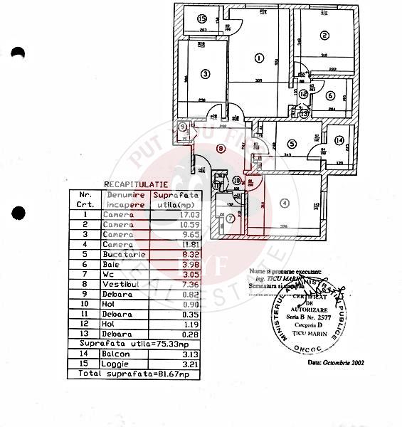 Ramnicul Sarat | Apartament 4 camere | Dec | 2 bai | 82mp | B13029 - 