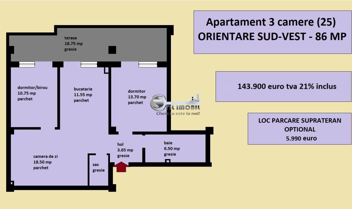 Apartament 3 camere nou de vanzare in Iasi Valea Lupului, bloc 2025 - foto 2