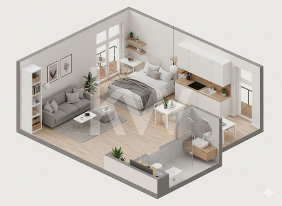 Garsoniera I  7% DISCOUNT I Predare 2026 I 0% Comision - Brasov