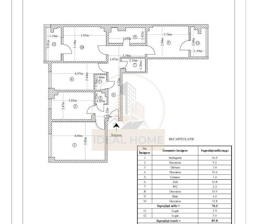 4 camere - etajul 2 - 86mp -izolat - bloc din 1980 - foto 2