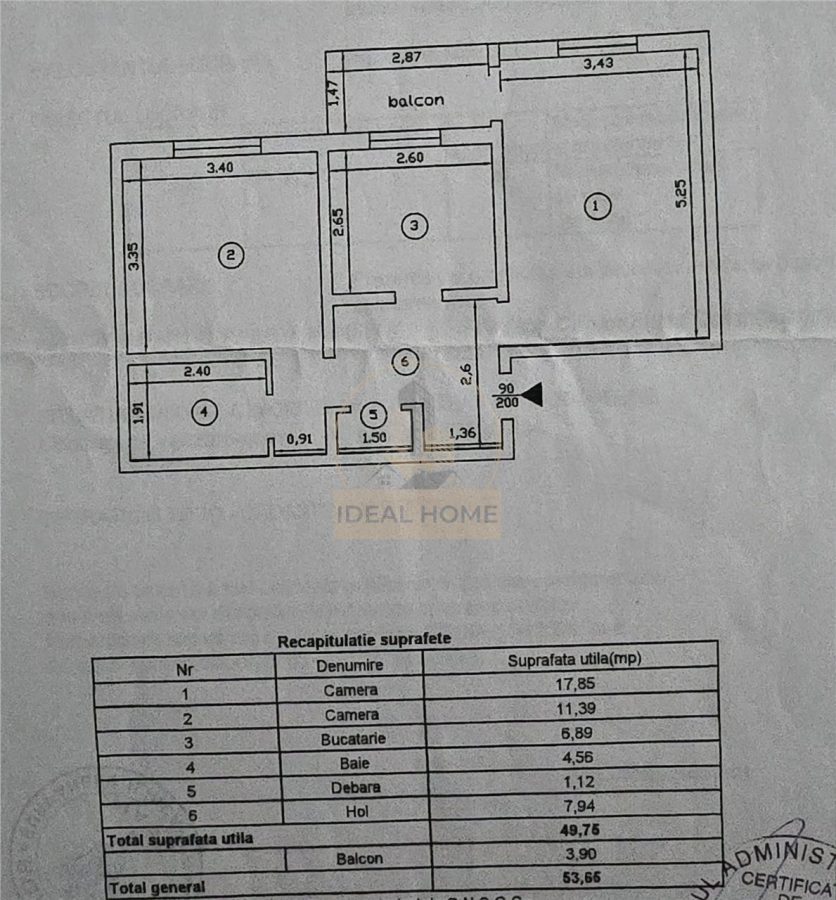 Apartament 2 camere decomandat etajul 2 Galata 53mp - foto 7