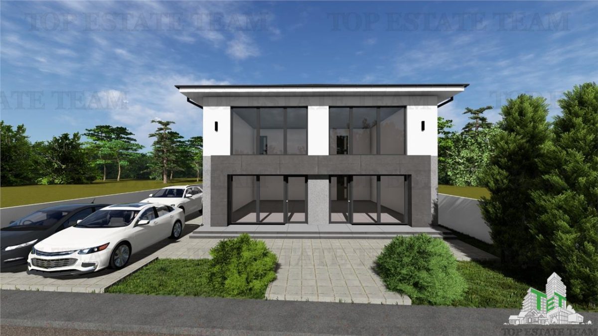 Cladire 240mp cu 2 spatii comerciale la inchiriat in centru Domnesti - 