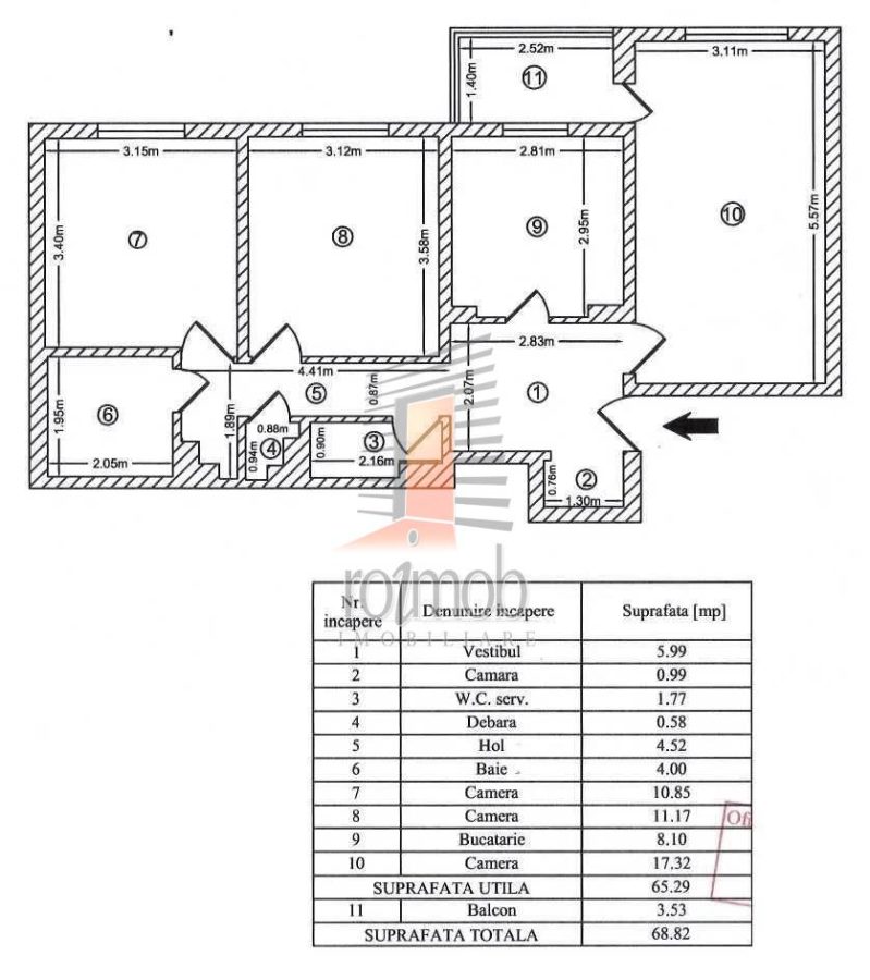 Apartament 3 camere decomandat, construit in anul 1982, zona B-dul Chisinau - foto 7
