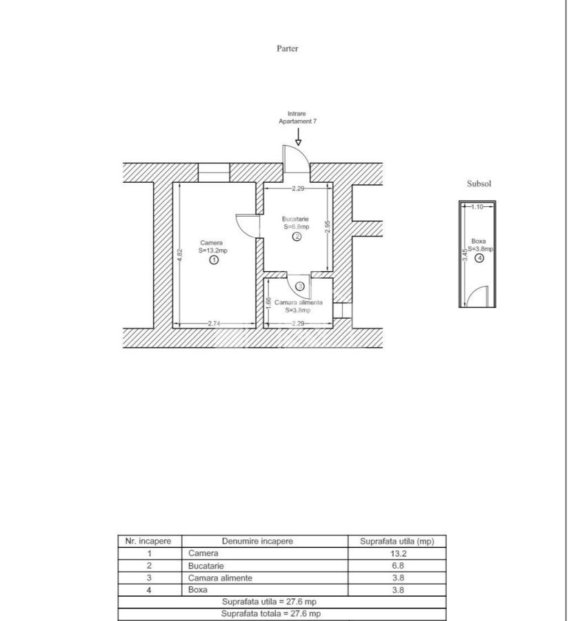 Apartament 1 camera de vanzare, curte comuna, zona Traian, Timisoara - foto 9