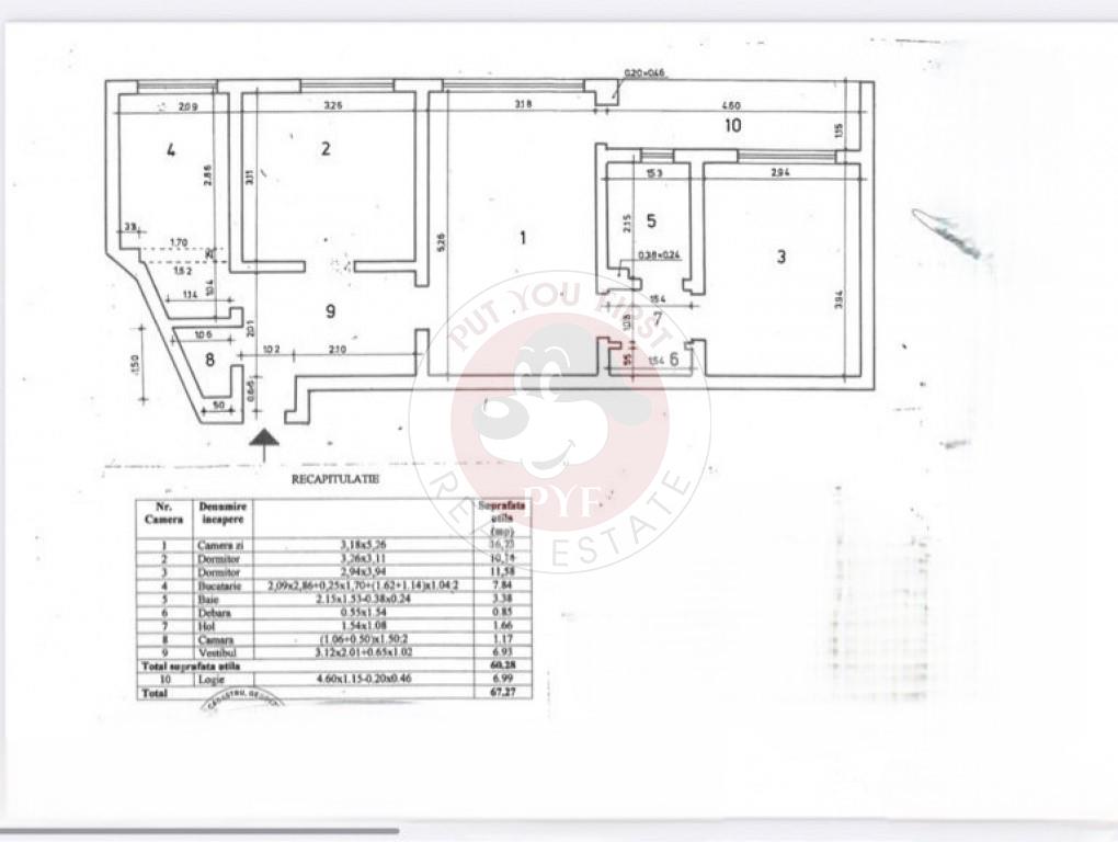 Camil Ressu | Apartament 3 camere | Semidec | 68mp | B11584 - foto 7