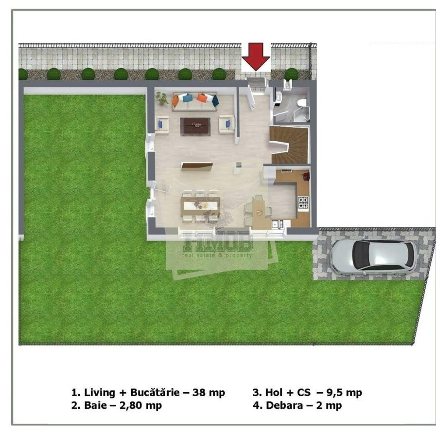 Casa de lux cu 4 camere 2 bai balcon 2 parcari in Selimbar - foto 23