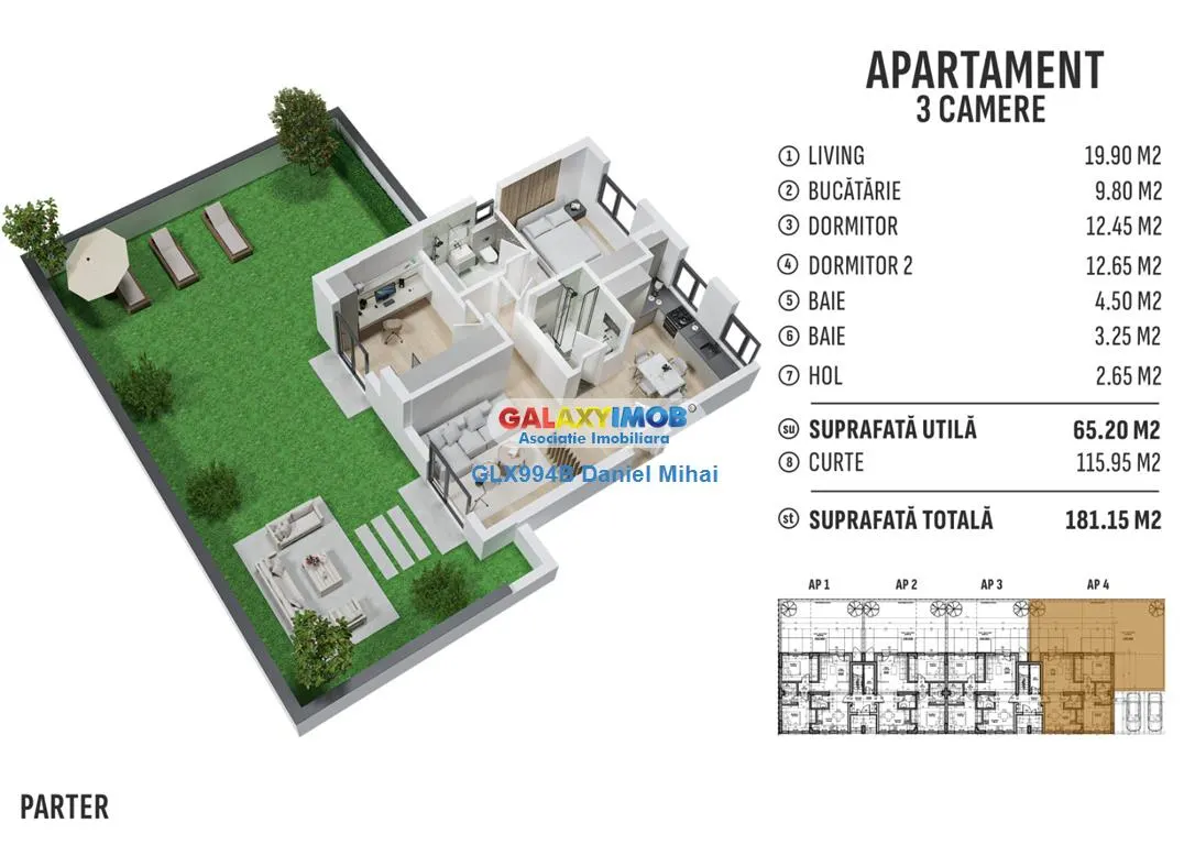 Apartament 3c amere/2bai-gradina 50mp-Prelungirea Ghencea - foto 1