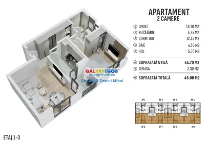 Apartament 2 camere-Incalzire pardoseala-Prelungirea Ghencea - foto 14