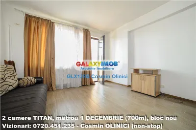INCHIRIERE 2 camere TITAN, metrou 1 DECEMBRIE (700m), bloc nou - foto 4