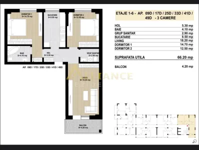Apartament 3 camere nou || finisaje moderne || centrala proprie || termen martie 2026 - foto 9