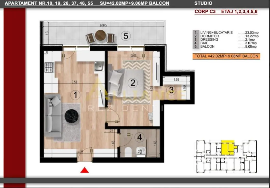 Apartament Tip Studio metrou Dimitrie Leonida - foto 5