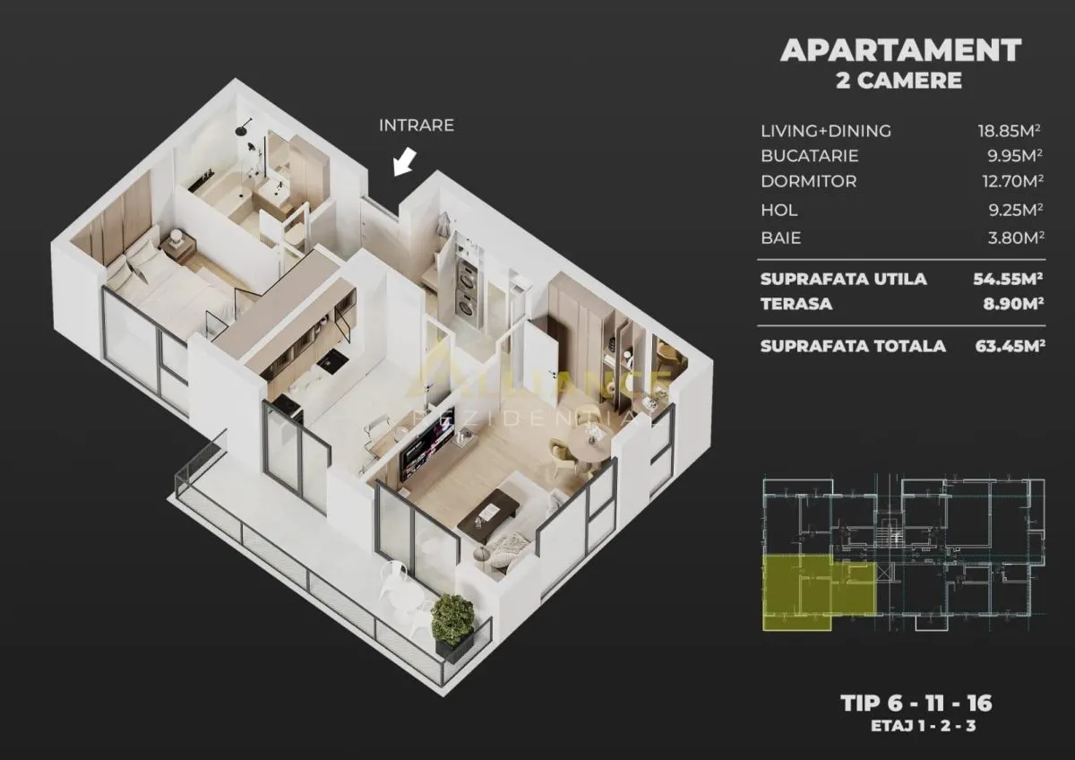 Proiect Nou-Popesti- Apartament 2 Camere - foto 6
