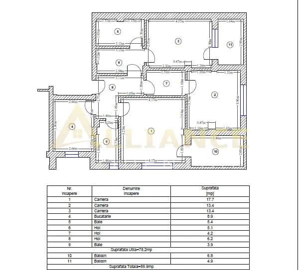 Apartament 3 camere mobilat cu 2 locuri de parcare bloc 2019 - foto 11