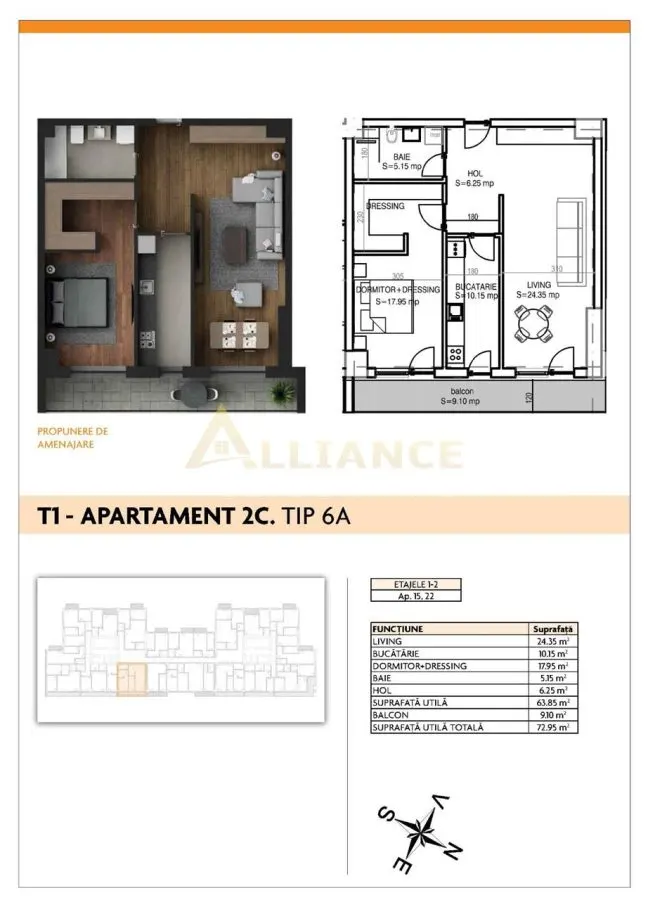 Aparatorii Patriei - Apartament 2 camere - foto 10
