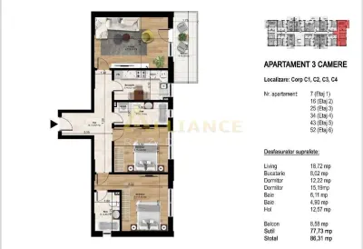 3 CAMERE - RATE DEZVOLTATOR-Splaiul Unirii - August 2026 - foto 3