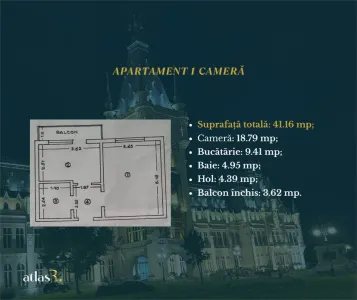 Apartament 1 camera | Poitiers | Etaj 3/8 | Bloc 1995 | 41 mp - foto 8