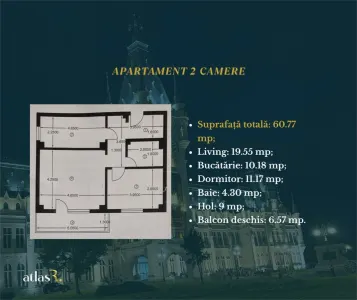 Apartament 2 camere | 61 mp | Bloc nou | Pod Socola | Mutare imediata - foto 10