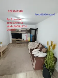 Mobilat si Utilat! Ap 3 camere, zona Garii, SPATIOS - foto 1