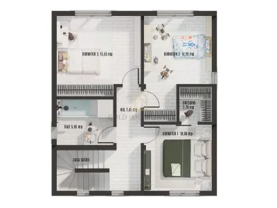 Teren de vânzare parcele 500 mp cu proiect de casa P+1 aprobat - foto 5