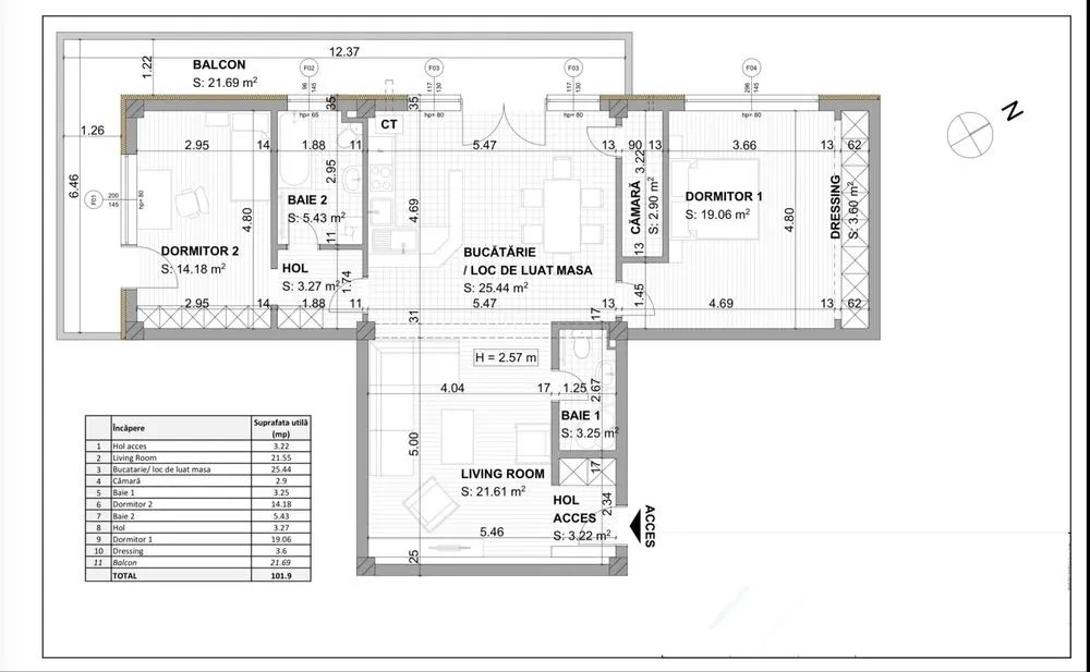 Apartament Premium 3 Camere | 102 mp Utili | Grigorescu - foto 8