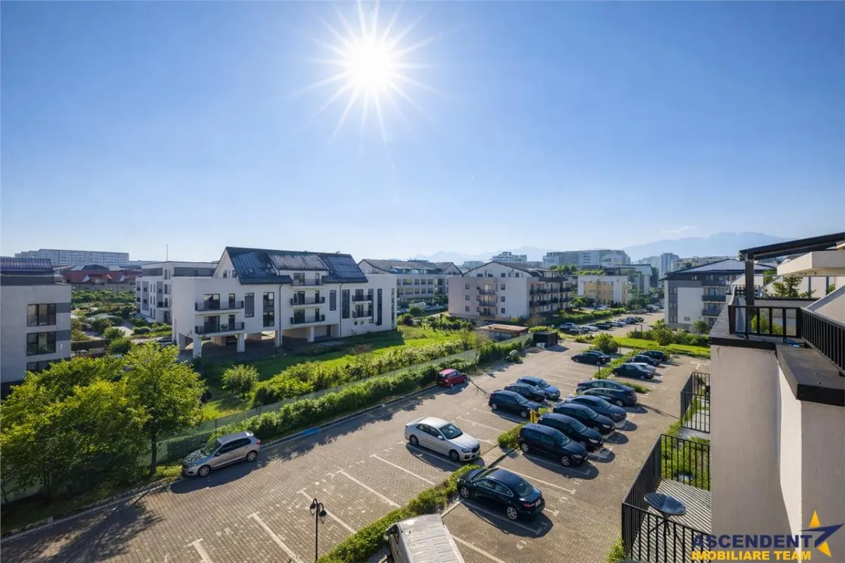 Apartament 2 camere,tip penthouse,mobilat.utilat.2 terase,100mp,Tractorul,Brasov. - foto 23