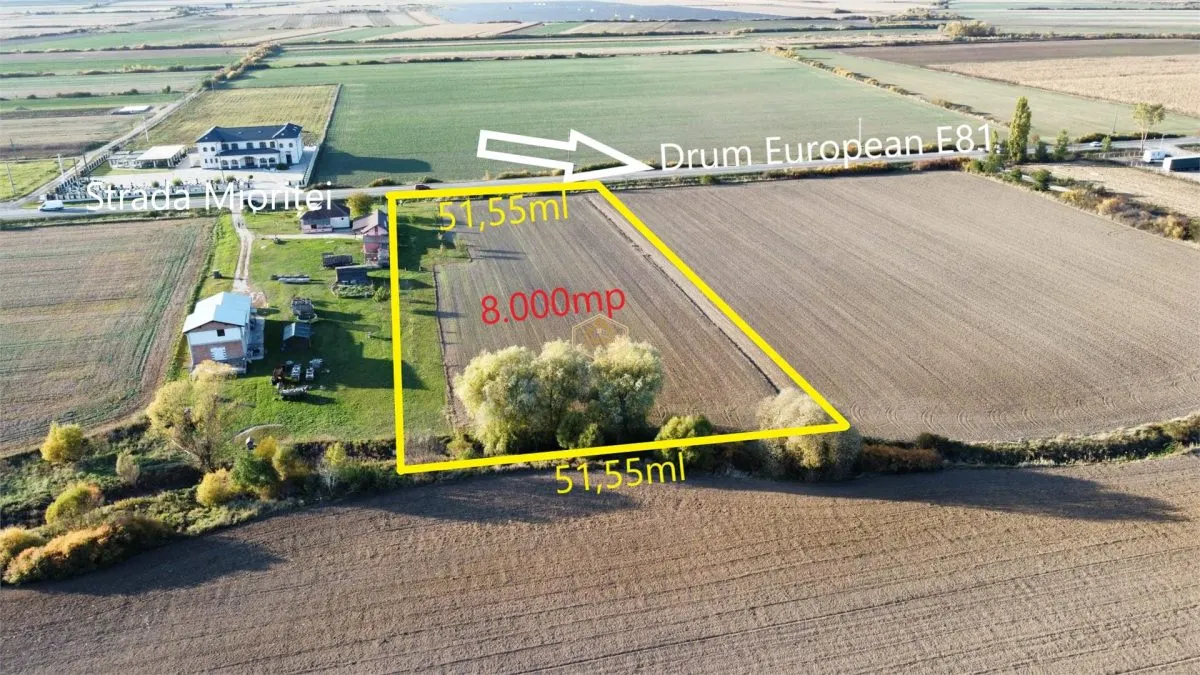 Teren intravilan - 8.000 mp in Botiz | Acces din Drum European - foto 3