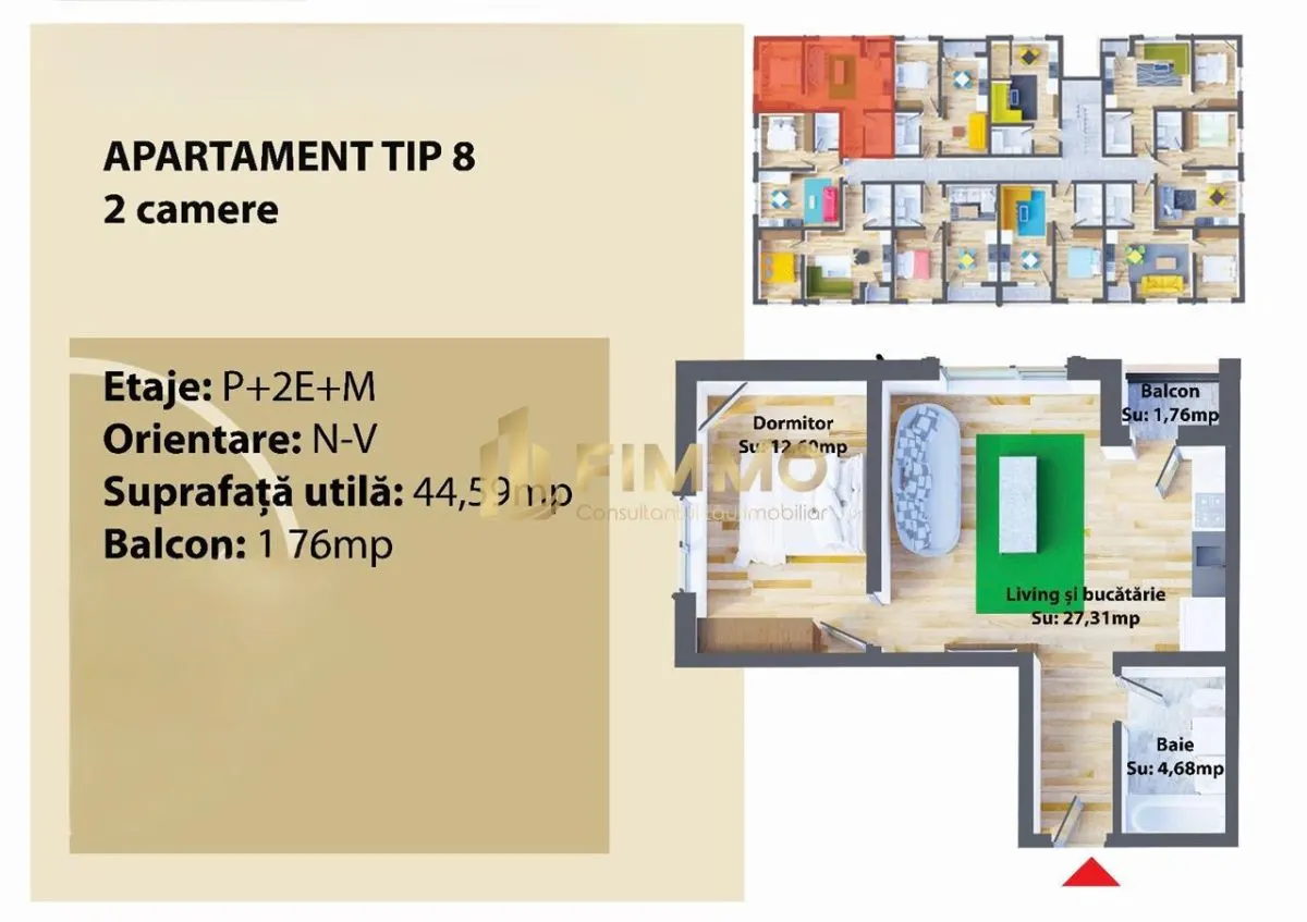 Apartament La Cheie | 46 mp | Lisaura | ID:1632 - foto 1