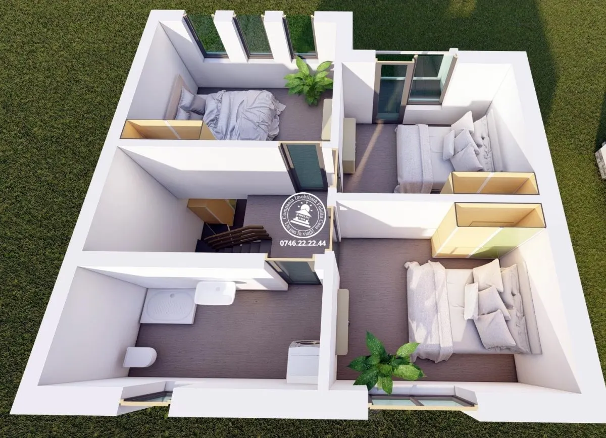 Case insiruite , 4 camere , P+1E - central in Valea Lupului - COMISION 0% - foto 6