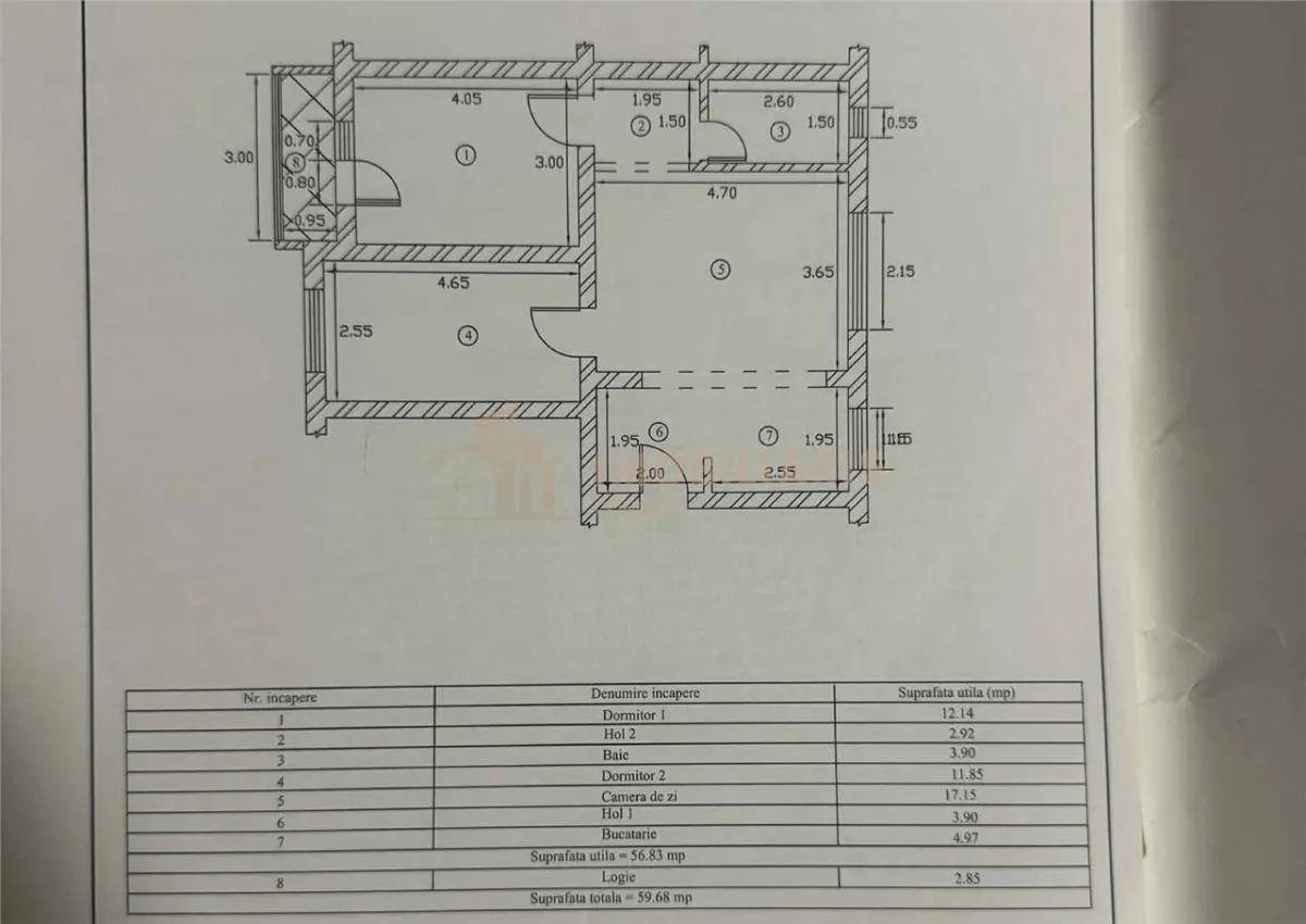 Apartament 3 camere, zona RFN - foto 8