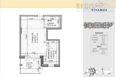 Garsoniera spatioasa in ansamblu rezidential VIVAMUS â€“ predare 2026 - foto 2