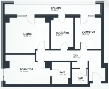 TATARASI BLOC NOU: Ap cu 3 camere + 2 Bai decomandat 156.160EUR + 21%TVA - foto 9