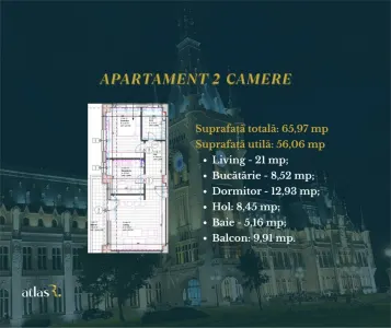 Apartament 2 camere | Intabulat | 63,98 mp | 119.995 euro | Comision 0 - foto 10