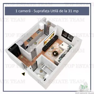 Promotie de Vara! Studiou cu finisaje premium si mobila de bucatarie inclusa, in Militari Residence. - foto 2