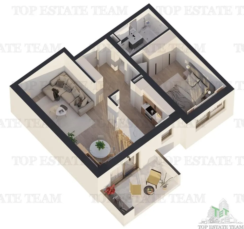 Apartament 2 camere spatios 63mp utili+balcon bloc nou sector 5 - foto 3