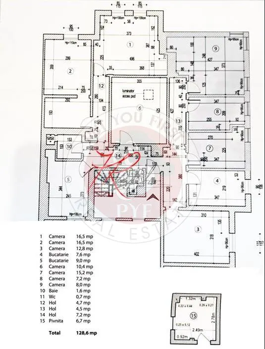 Piata Romana I 7 camere I 129mp I semidec I B6638 - foto 6