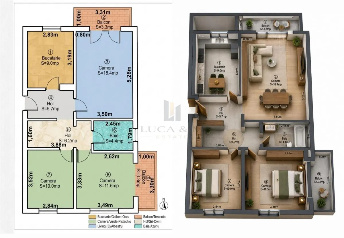 Apartament 3 camere, Girocului - foto 14
