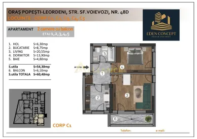 NOU Apartament 2 camere Popesti Leordeni - foto 10