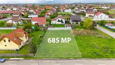 Comision 0% Teren intravilan 685 mp la asfalt, cu utilitatile la drum si AC casa - Sanpetru