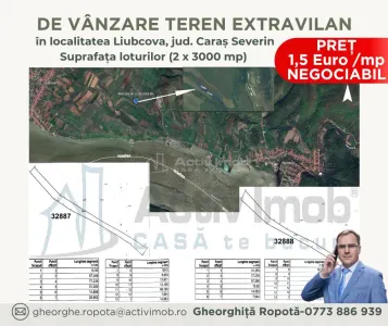 Teren extravilan 3.000 mp â€“ Liubcova, in Liubcova zona Cornet (Clisura Dunarii) - Liubcova