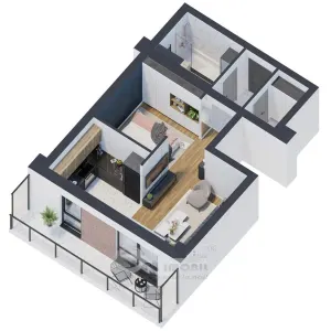 Apartament 2 camere, 47.49 mp â€“ design modern & finisaje premium | 0% comision - Iasi