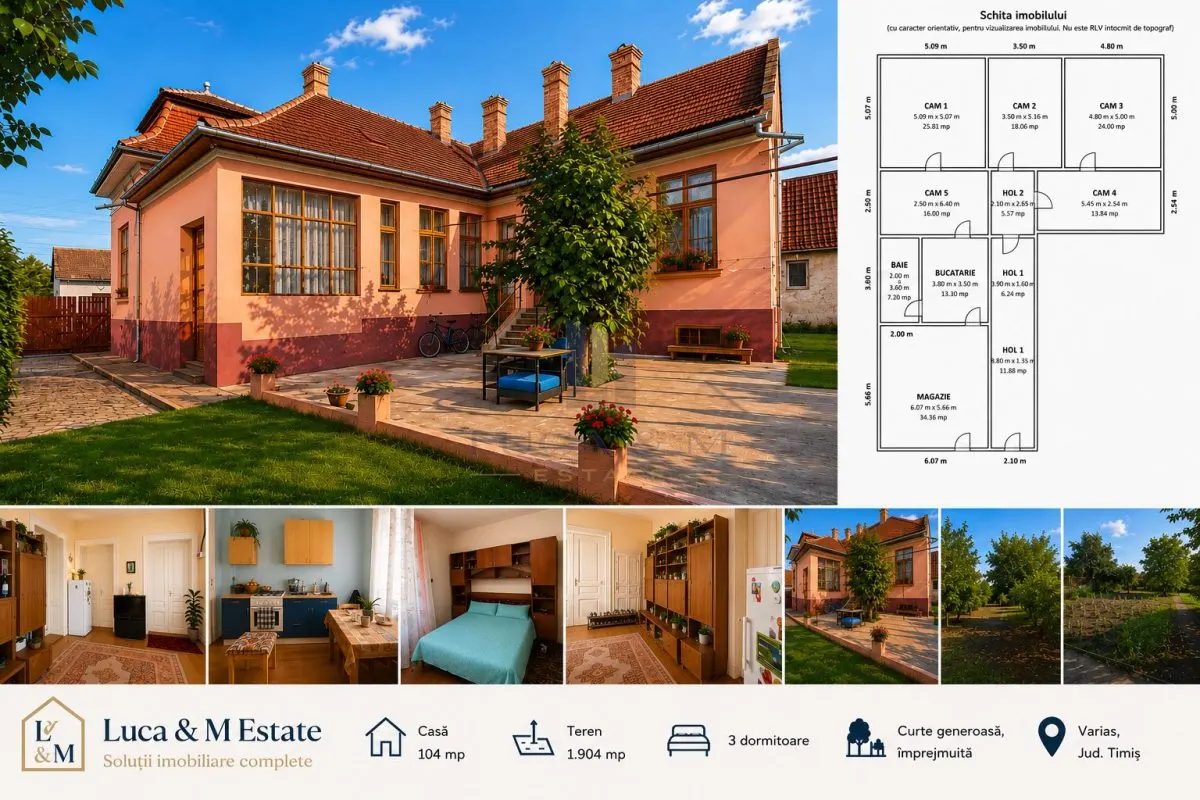 Casa solida plus gradina matura intr-o zona  linistita in centrul  Varias - foto 1
