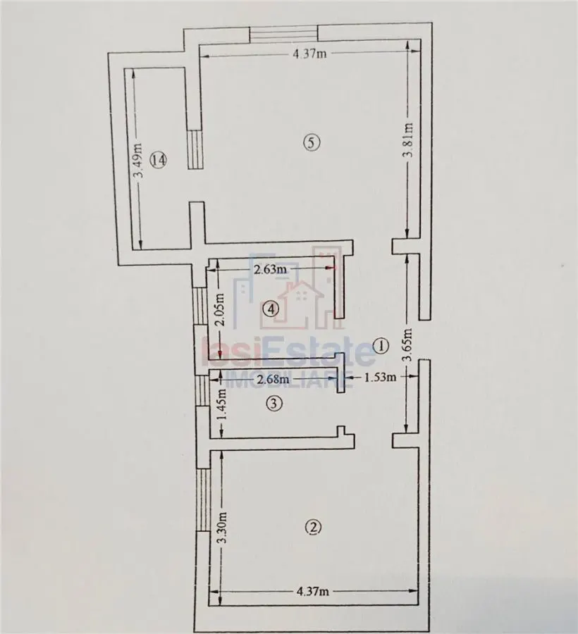 Etajul 2 - Apartament 2 camere cu parcare Pacurari - Kaufland - foto 2